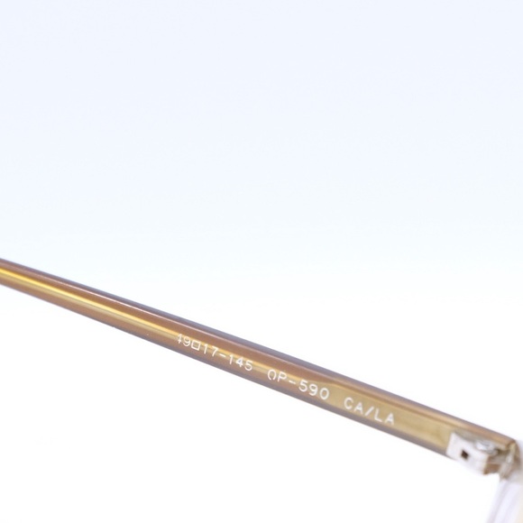 Vintage Oliver Peoples OP-590 CA/LA Green Brown Grain CAT EYE Japan - Picture 5 of 10